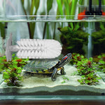 Qpets Turtles Brush for Tanks with Suction Cup and Soft Bristles featuring 7.48 in Length | Gentle Shell Cleaning Tool