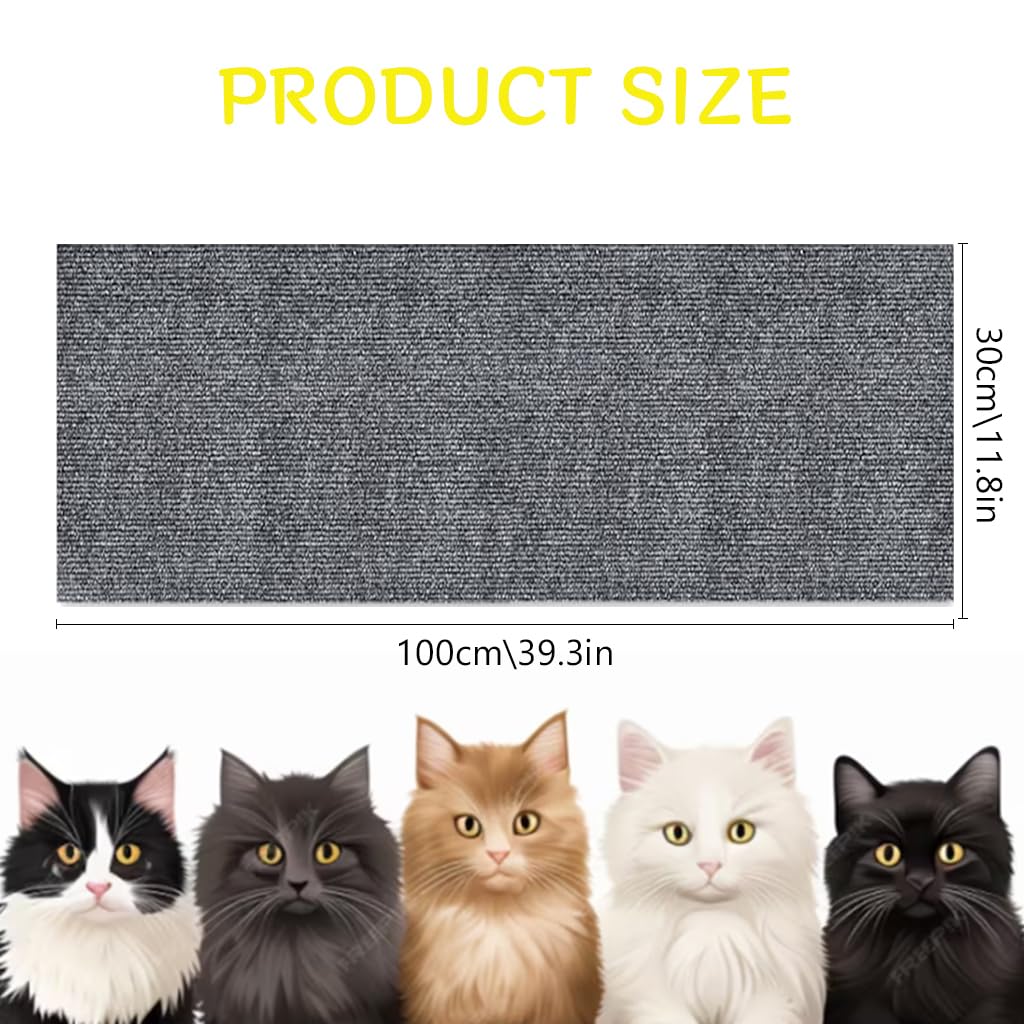 Qpets Cat Scratch Pad for Wall and Furniture Protection 30x100cm 3 Pcs | Polyester Fiber