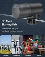 Qpets Automatic Fish Feeder for Aquariums with 200ml Capacity and Moisture Proof Lid | Adjustable Feeding Timer