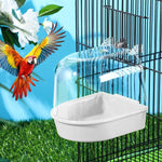Qpets Bird Bathing Box for Cage with Screw Fixed Design 14x14x13 cm | for Finches and Parakeets