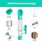 Qpets Dog Water Bottle for Travel and Walking with 300ml Capacity | Leak Proof Design and Food Container