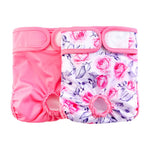 Qpets Diaper for Dogs Female with 160ml Absorption featuring Mesh Lining | 2 Pack Reusable