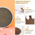 Qpets Cat Scratching Stool for Play and Rest with Teaser Ball | 40×40×10 cm Hard Cardboard Bed