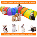 Cat Toys Cat Tunnel Pet Tube Collapsible Play Toy Indoor Outdoor Kitty Puppy Toys for Puzzle Exercising Hiding Training Toy (2 Way)
