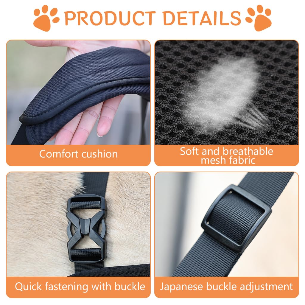 Qpets Dog Lift Harness for Aging and Injured Dogs with 22 in Body Support & Quick Release Buckle