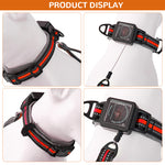 Qpets® Dog Collar 2 in 1 Adjustable Dog Collar with 1.5 Meters Retractable Pull Handle Intergrated Dog Leash Dog Collar Night Safety Reflective Dog Collar for Medium /Large Dog, Suitable for 25-45kg