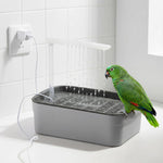 Qpets Automatic Bird Bath Box with USB Fountain, Quiet Circulating Water for Small Birds