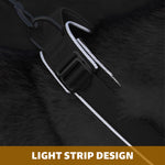 Qpets® Dog Collar Tactic, Dog Collar with Control Handle & D Ring Safety Reflective Dog Collar Adjustable Sliding Buckle Training Collar for 30-50kg Dogs