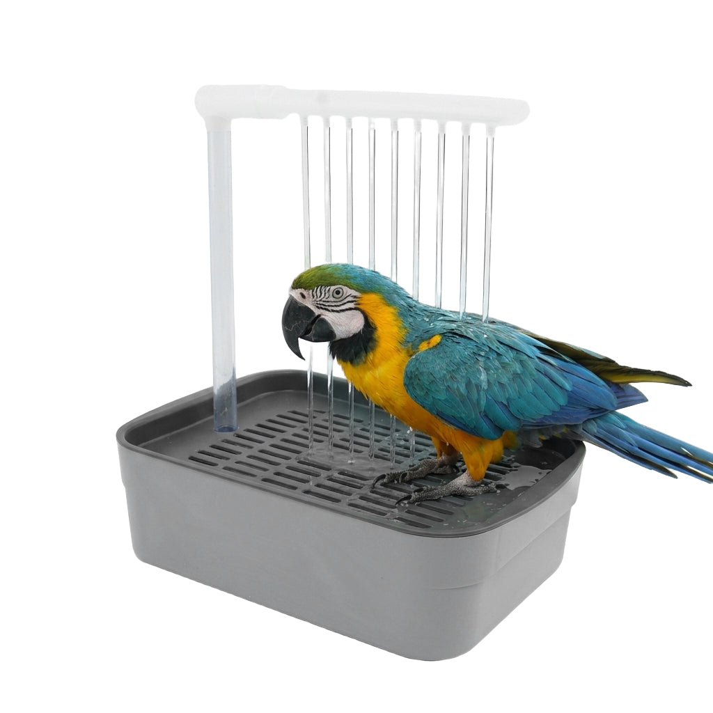 Qpets Automatic Bird Bath Box with USB Fountain, Quiet Circulating Water for Small Birds