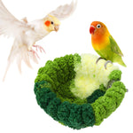 Qpets Coral Fleece Bird Nest for Cage, Semicircle Warm Bed with Screw Mount for Small Birds