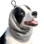 Qpets® Dog Cooling Snood Headwrap Adjustable Breathable Polyester Neck Gaiter, Lightweight Cooling Wrap with Drawstring, Calming Anxiety Ear Cover for Grooming, Travel & Hot Weather Protection-L