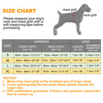 Qpets No Pull Dog Harness for Medium and Large Dogs with 1.5 m Lead featuring Reflective Mesh | Adjustable Oxford Vest for Safe Night Walking