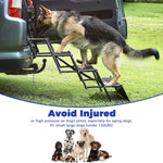 Qpets Foldable Dog Stairs for Car Trunk with Stainless Steel Frame and Non Slip Oxford Fabric