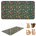 Qpets® 1 Pack Guinea Pig Bedding, Washable Guinea Pig Cage Liner Reusable Guineas Pigs Mat Waterproof Guineas Pigs Bedding for Cage, Super Absorbant Pee Pads for Small Animals-Dark Green