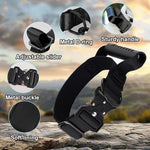 Qpets® Training Dog Collar with Control Handle - Adjustable Nylon Collar with Quick-Release Buckle & D-Ring for Obedience Training & Safe Walking (Size L)