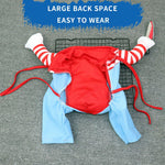 Pet Dog Clothes Hairpiece Costume Set, Funny Dog Clothes Deadly Doll Cosplay Costume for Halloween Party Funny Costume Dog Clothes Party Costume Dog Dress for Large Dogs Male (Size L)