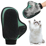 Qpets® Pet Hair Grooming Glove for Cat Dog Hair Brush Glove Breathable Mesh Pet Hair Grooming Glove Rubber Rounded Tip Bristles Deshadding Hair Removal Glove Deshadding Hair Removal Glove