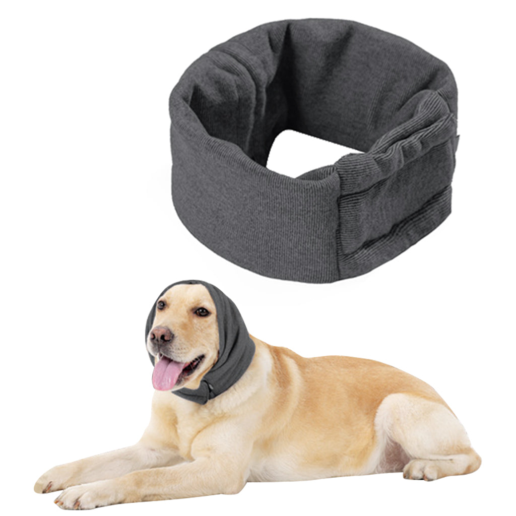 Qpets Dog Ear Snood, 25-38 cm Head Size, Soft Stretch Polyester for Feeding and Cold-Weather Walks
