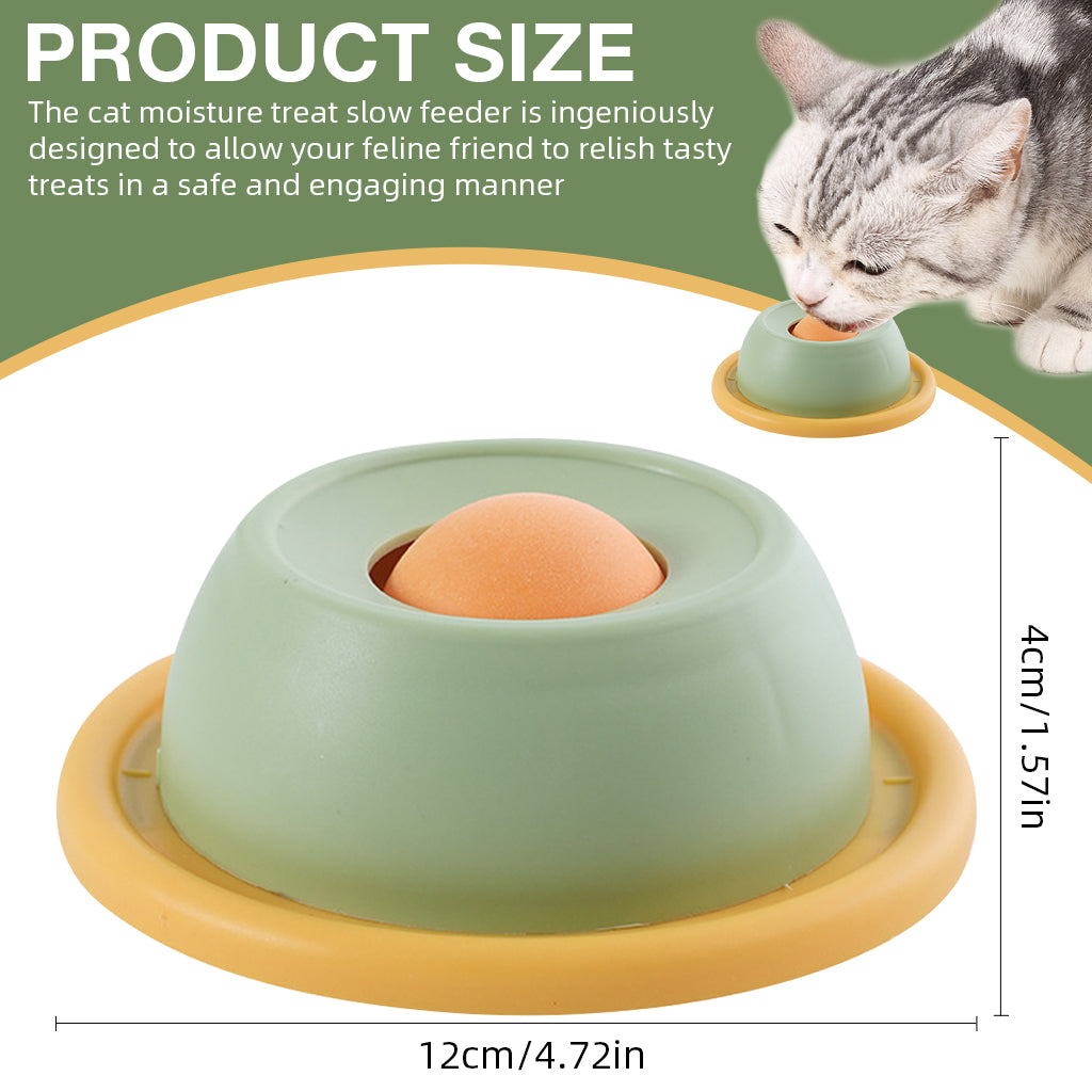 Qpets® Cat Treats Slow Feeder Licking Pad Food Grade Safe Cat Snack Dispensing Plate Detachable Treats Licking Dispenser Plate Easy to Clean
