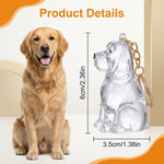 Qpets Dog Fur Keepsake Pendant in Clear Plastic with Secure Metal Ring Clasp for Daily Carry