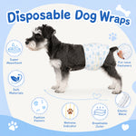 Qpets Male Dog Diaper Wraps, 12 Pack, Absorbent, Breathable Leak Protection, Size L