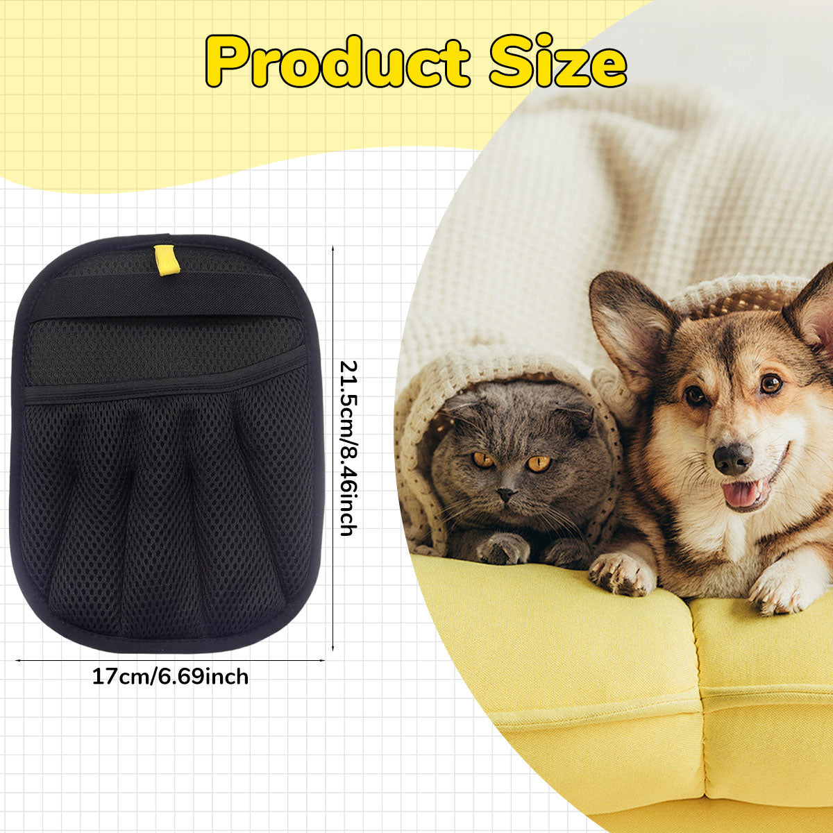 Qpets® Pet Hair Remover Gloves