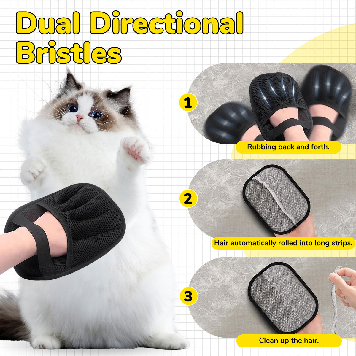 Qpets® Pet Hair Remover Gloves