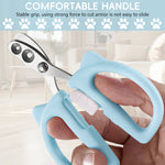 Qpets® Cat Nail Cutter, Cute Cat Clipper Bear Design, Stainless Steel Pet Nail Trimmer with 2-Size Holes & Nails File, Safe Design Prevents Over-Cutting for Cats, Kittens & Small Pets at Home