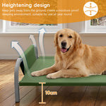 Qpets® Elevated Pet Bed for Cats and Dogs, Oxford Cloth with Steel Frame, 45kg Loading Capacity, Anti-Scratch Fabric, All Season Pet Rest Bed, Easy-Clean Pet Cot for Indoor, Outdoor & Travel Use