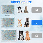 Qpets® Self-Cooling Pad for Dogs & Cats, Pressure Activated, No Water Needed Large Waterproof Mat for Heat Stroke Prevention for Stay Cool Indoor & Outdoor (90 * 65cm)