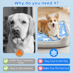 Qpets® Pet Cooling Mat for Dogs & Cats, Self-Cooling Gel Mat Pet Cooling Pad for Hot Summer, Portable & Washable Heat Relief Pad (for up to 35kg with a Body Length of 90cm)