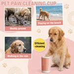 Qpets® Dog Paw Cleaning Cup, Portable Dog Paw Washer with Soft TPR Bristles Design, 360 ° Rotation Cleaning Cup Removes Mud & Dirt After Walks for Cat & Dog Paws