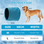 Qpets® Dog Cooling Collar Bandana, Cool Touch Evaporative Pet Scarf - Breathable Mesh Quick Dry Neck Gaiter with D-Ring Open Hole, Summer Ice Silk Wrap for Dogs & Cats, Keeps Pets Cool in Hot Weather