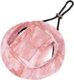 Qpets® Sun Hat for Small Dogs & Cats - Adjustable Drawstring Pet Hat with Tie-Dye Design, Lightweight Sun Protection Cap for Outdoor, Beach & Photography Prop - for Puppy Kitten Summer Fashion