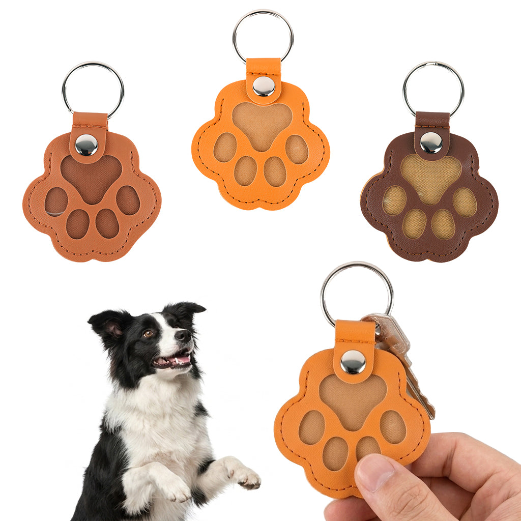 Qpets® 3PCS Pet Hair Storage Keychain, Pet Dog Cat Hair Collector Paw Shaped Fur Keepsake Keychains, Enthusiast Commemorative Gift-Multicolor