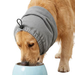 Qpets® Dog Cooling Snood Headwrap Adjustable Breathable Polyester Neck Gaiter, Lightweight Cooling Wrap with Drawstring, Calming Anxiety Ear Cover for Grooming, Travel & Hot Weather Protection-M