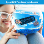 Qpets® Betta Fish Tunnel Hideout with Suction Cup Mount, ABS Aquarium Fish Hiding Tube Cave, Honeycomb Perforated Betta Rest Tunnel, Fish Tank Accessory for Bettas, Small Fish & Decoration, 10x4cm