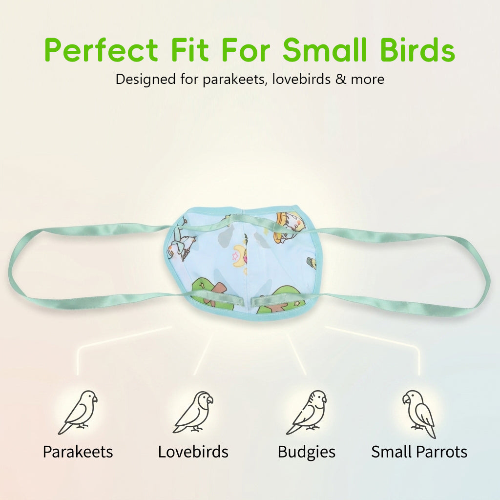 Qpets® Parrot Travel Cage - Escape-Proof Vest Harness | Bird Carrier with Handle Parakeet Travel | Escape-Proof Outdoor Vests for Cockatiel Parakeet Finch Outdoor Indoor Walking Park Garden-Blue-L