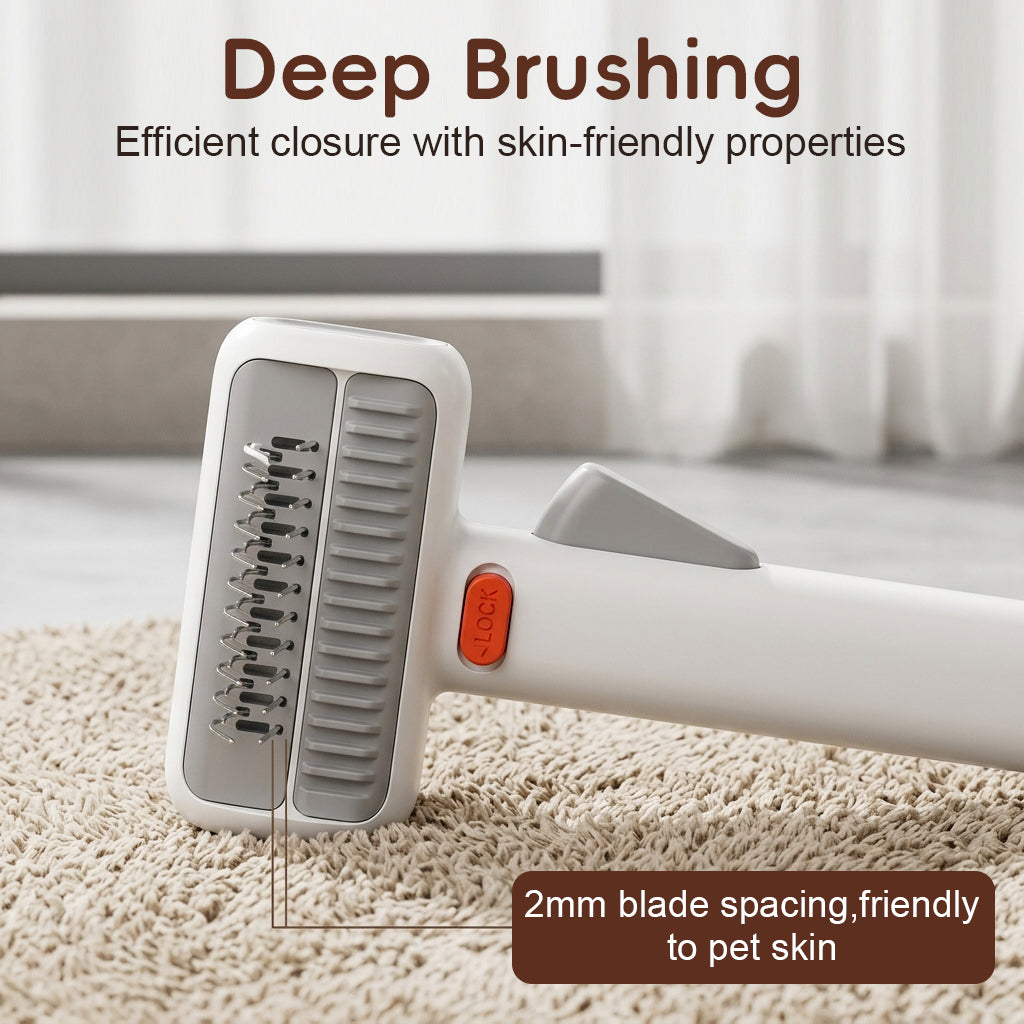 Qpets® 2-IN-1 Pet Self-Detangling & Grooming Comb,