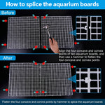 Qpets® Aquarium Lid Hood Fish Tank Cover Plastic Grid Panel with Clips for Terrarium and Aquarium Use