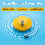 Qpets Floating Live Bait Aerator with 2000mAh Rechargeable Battery, IPX7 Waterproof Design
