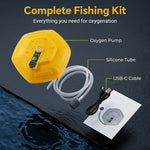 Qpets Floating Live Bait Aerator with 2000mAh Rechargeable Battery, IPX7 Waterproof Design