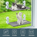 Qpets Foldable Cat Window Hammock with Cordless Design, Reversible Cover and 55 lb Support