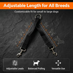 Qpets Double Dog Leash Split Lead with No-Tangle Swivel, Adjustable Length and Reflective Stitching