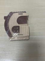 Qpets Wooden Hamster House with Natural Wood, Enclosed Hideout and Tool-Free Assembly