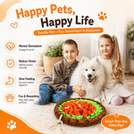Qpets Dog Snuffle Mat for Slow Feeding and Training: Soft Felt, Machine Washable, Home and Travel Use