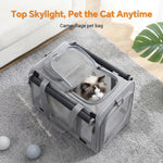 Qpets Cat and Small Dog Carrier Bag with Five-Side Mesh, Foldable Storage and Adjustable Strap