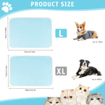 Qpets® Small Dog Cooling Mat, Summer Cooling Pad Sleeping Pad for Dogs Cats Ice Silk Blue Pets Cooling Pad Sleeping Cooling Mat