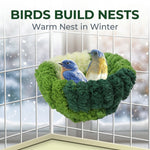 Qpets Coral Fleece Bird Nest for Cage, Semicircle Warm Bed with Screw Mount for Small Birds