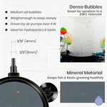 Qpets Aquarium Air Stone Diffuser with Fine Bubbles, 12cm Ceramic Disc and 3 Suction Cups